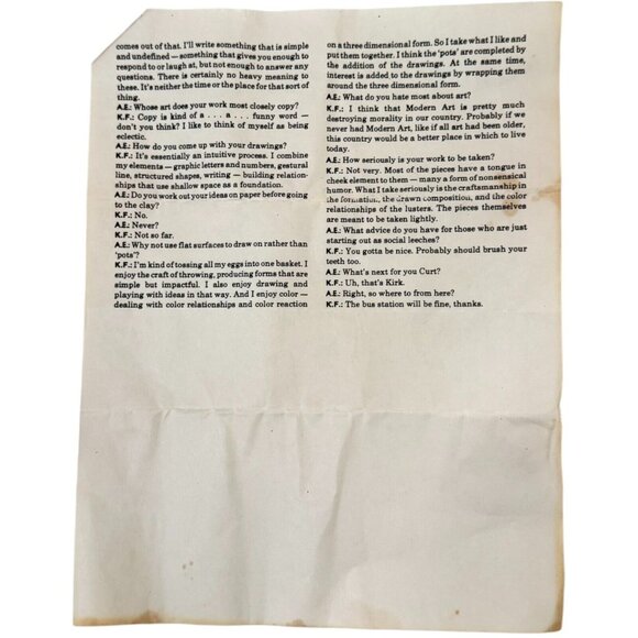 Signed Kirk Freeman Polychrome Ceramic Vase Studio Art Pottery Post-Modern 7"x5" - Picture 11 of 11